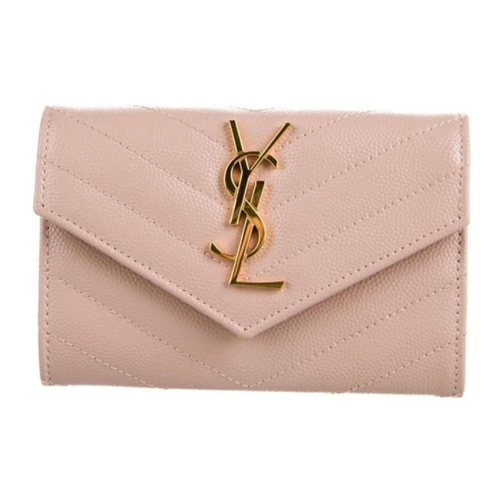 Saint Laurent Cassandre PINK Envelope Wallet YSL AUTHENTIC - Picture 10 of 13